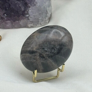 Black Moonstone Palm Stone